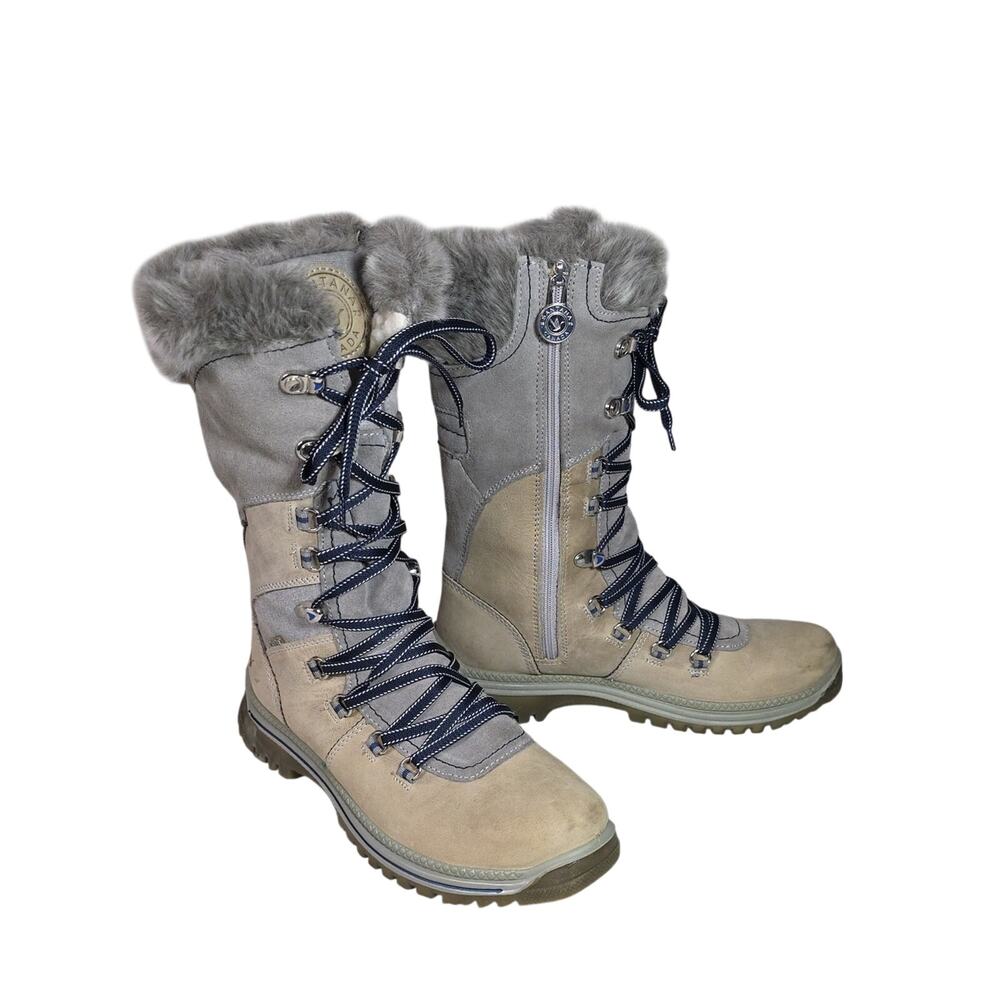Santana Canada Morella Waterproof Faux Fur Lined Lace Up Winter Boots Womens 9